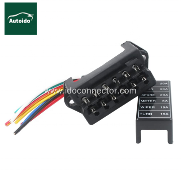 2-Input 6-Output Car Standard Blade Fuse Holder